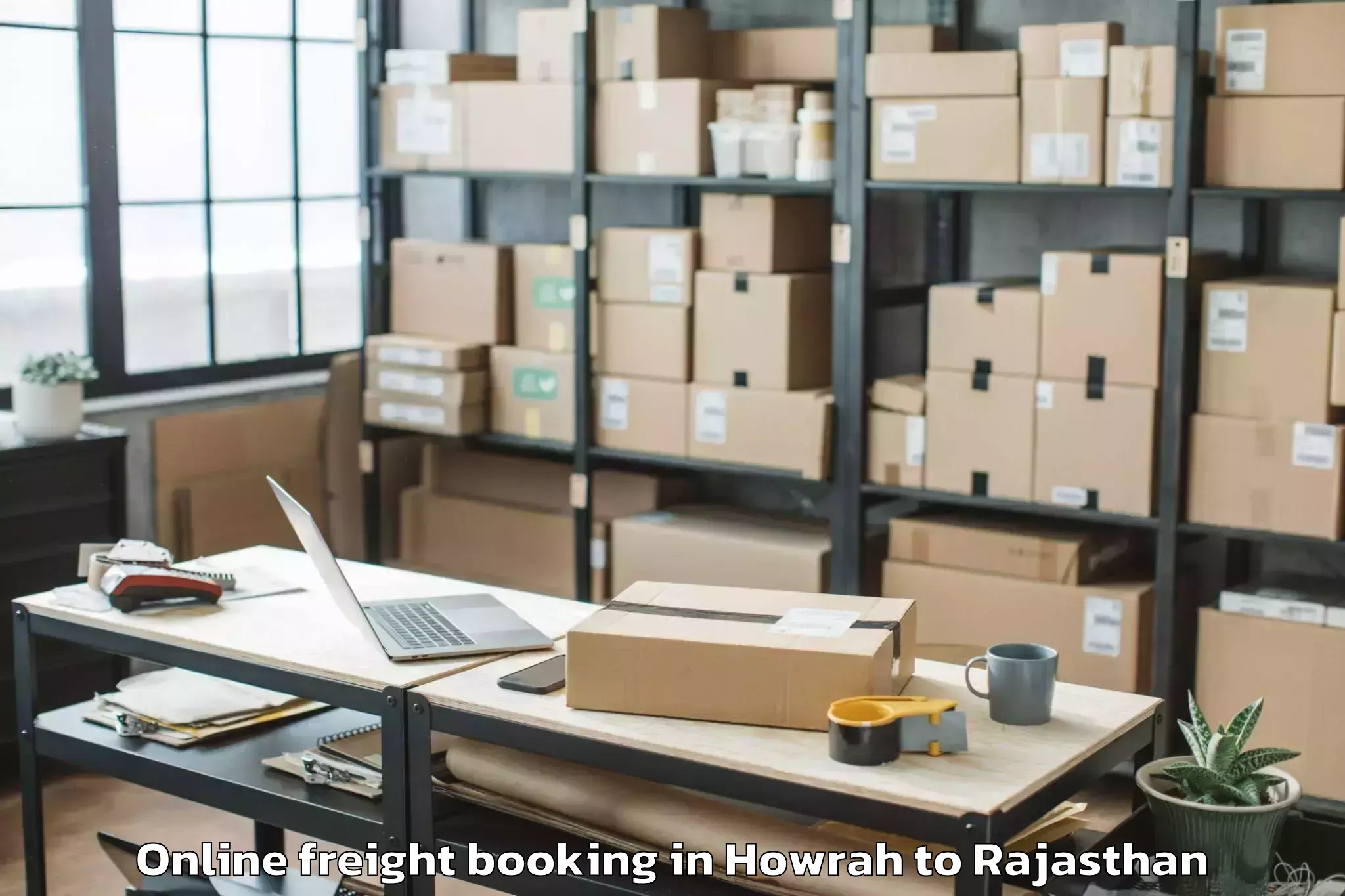 Book Howrah to Iiit Kota Online Freight Booking Online